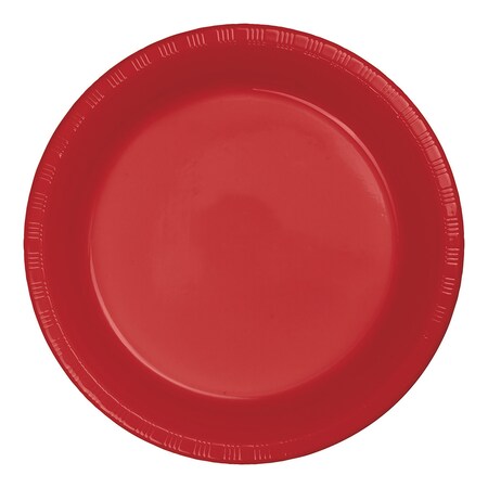 Touch Of Color Classic Red Plastic Banquet Plates, 10", 240PK 28103131